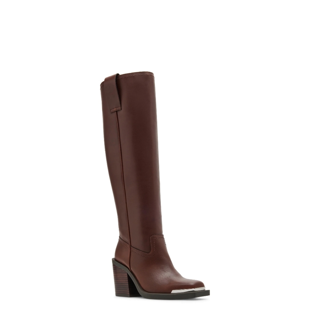 Madden Girl Dollee Cognac Heeled Boots - Size 9